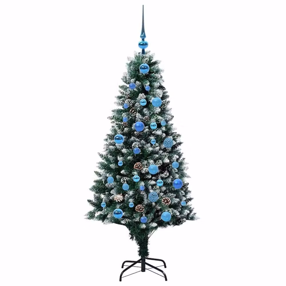Berkfield Home Beautiful Artificial Christmas Tree with 150 Warm White LEDs and Stand, Green – 3