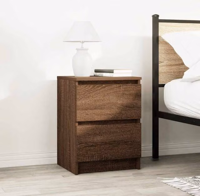 Berkfield Home Modern Brown Oak TV Cabinet in Engineered Wood W/D/H: 40 x 35 x 54 cm