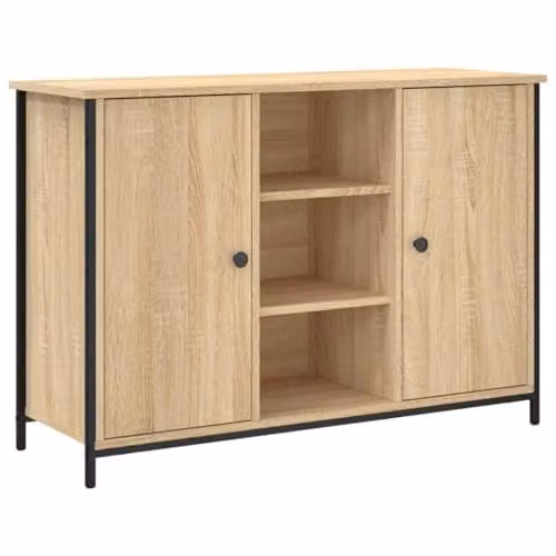 vidaXL Sideboard in Brown Sonoma Oak, W/D/H: 100 x 35 x 70 cm