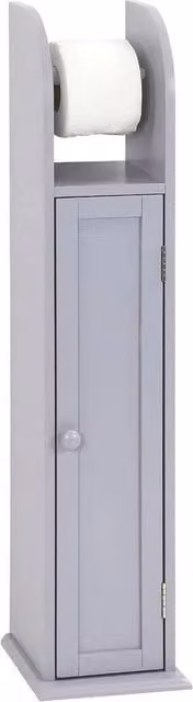 Kelvenix Freestanding Bathroom Toilet Paper Roll Holder and Spare Roll Storage Unit in Grey – 1