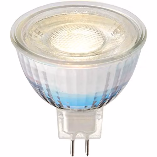 Loops 7W MR16 LED GU5.3 Bulb, 3000k Warm White, 540 Lumen, Transparent Glass