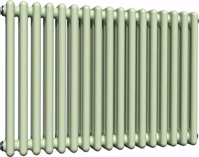 Lux Heat Horizontal 3 Column Steel Radiator in Green, W: 60.0 cm, H: 78.5 cm