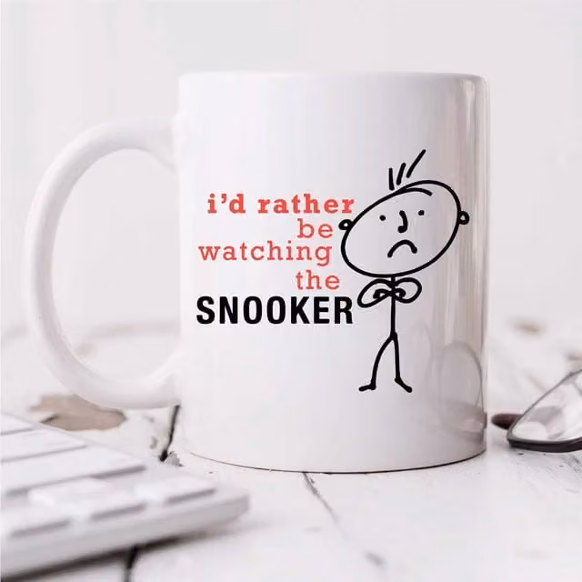 60 Second Makeover Limited I'd Rather Be Watching Snooker Ceramic Mug, White