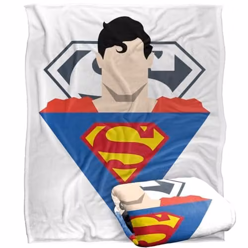 Warner Bros. Superman Silky Touch Super Soft Fleece Throw Blanket, Multicolour, W: 127 cm x H: 152.4 cm – 1
