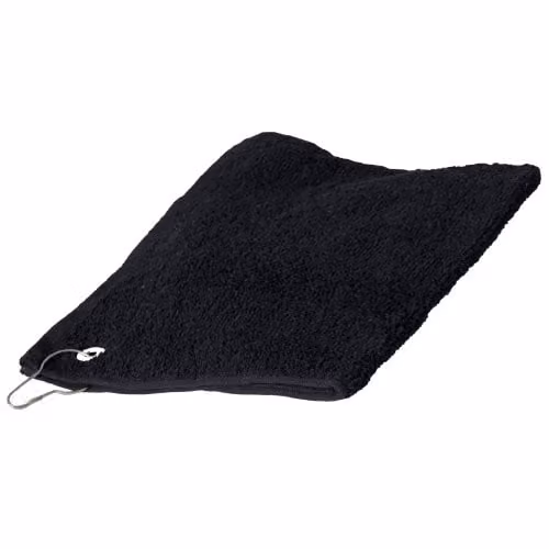 Towel City Luxury Range 550 GSM Sports Golf Towel in Black, W: 30 cm x H: 50 cm – 1