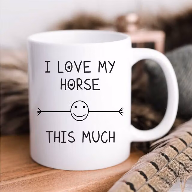 60 Second Makeover Limited I Love My Horse This Much Ceramic Mug in White – 1