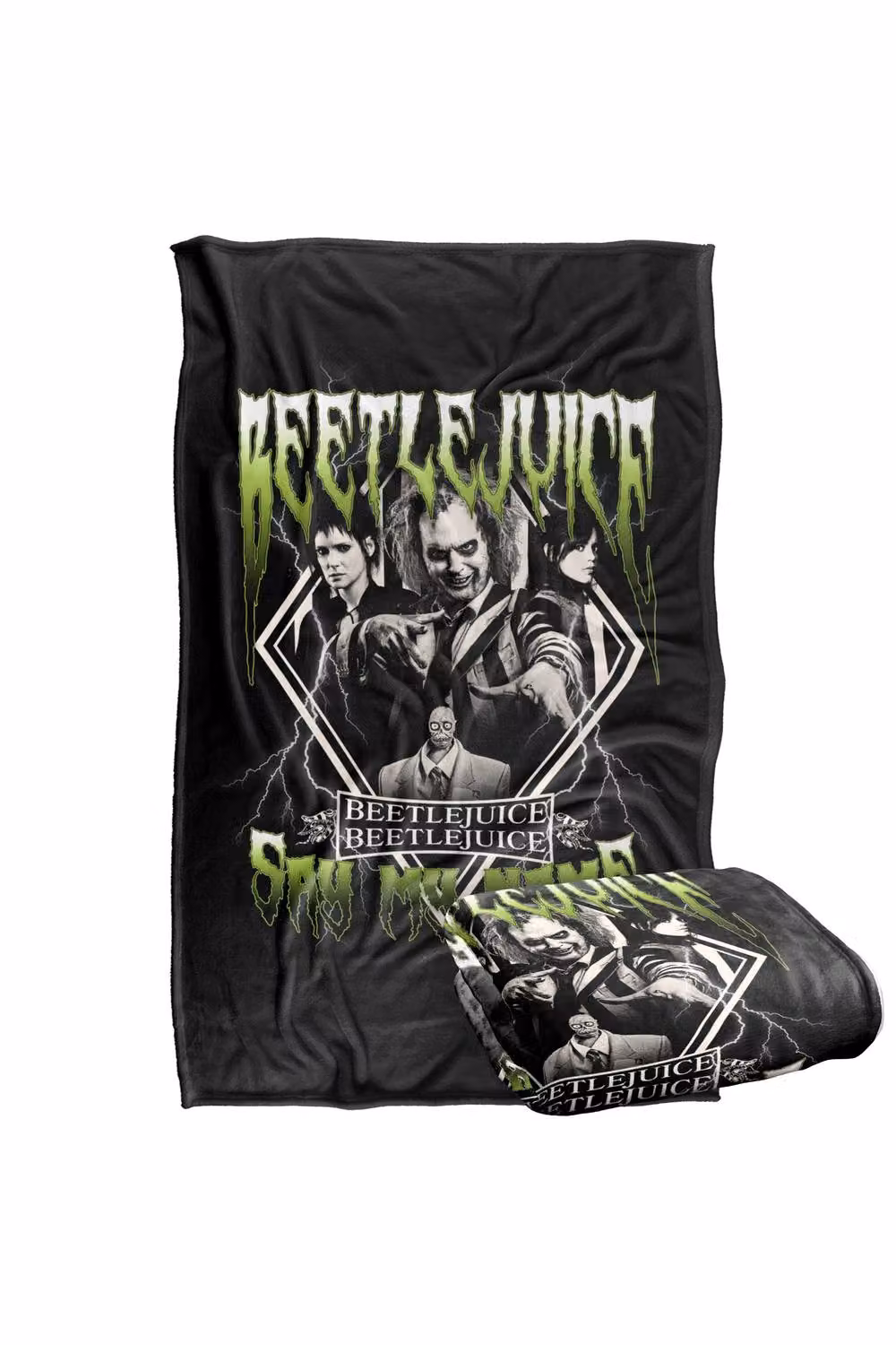 LOGOVISION Beetlejuice Beetlejuice 2 (2024) Group Band Super Soft Silky Touch Fleece Throw Blanket, Multicolour, W: 91 cm, D: 147 cm – 7