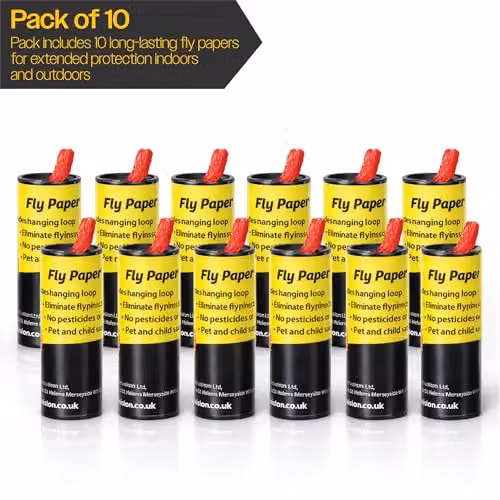 St Helens Home Garden Non-Toxic Fly Paper Rolls, 10 Pieces, Black – 7