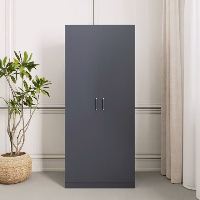 Seconique Dakota 2 Door Wardrobe in Matt Dark Grey