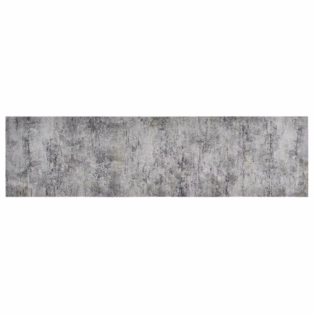 Berkfield Home Washable Beton Kitchen Rug in Grey Velvet, W/D/H: 45 x 150 cm