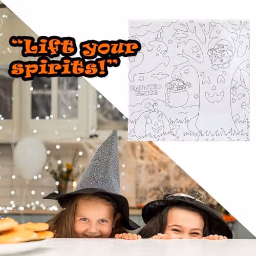 VFM e-Store Halloween Trick or Treat Canvas Craft Accessory Tree in White, Height: 25 cm – 7
