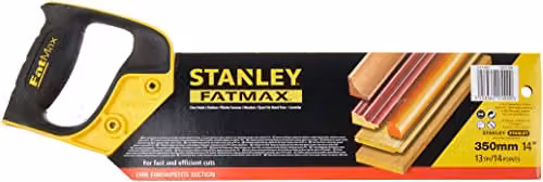 Stanley FatMax 350mm Tenon Back Saw, 13TPI, Yellow and Multicolour – 2