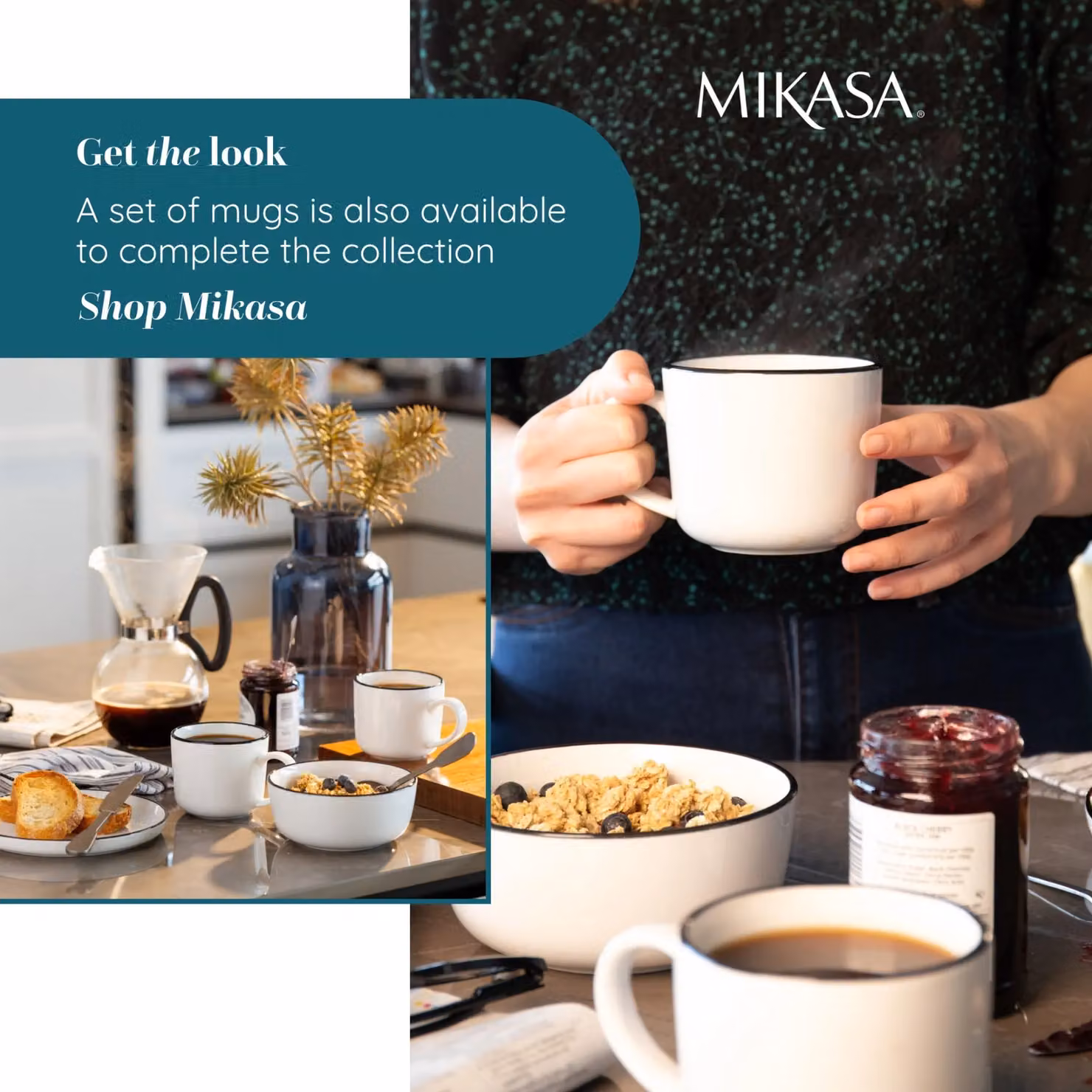 Mikasa Limestone 12pc White Porcelain Dinner Service for 4 Adults – 10