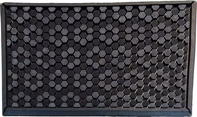 My Home Black Rubber Pin Rectangular Door Mat