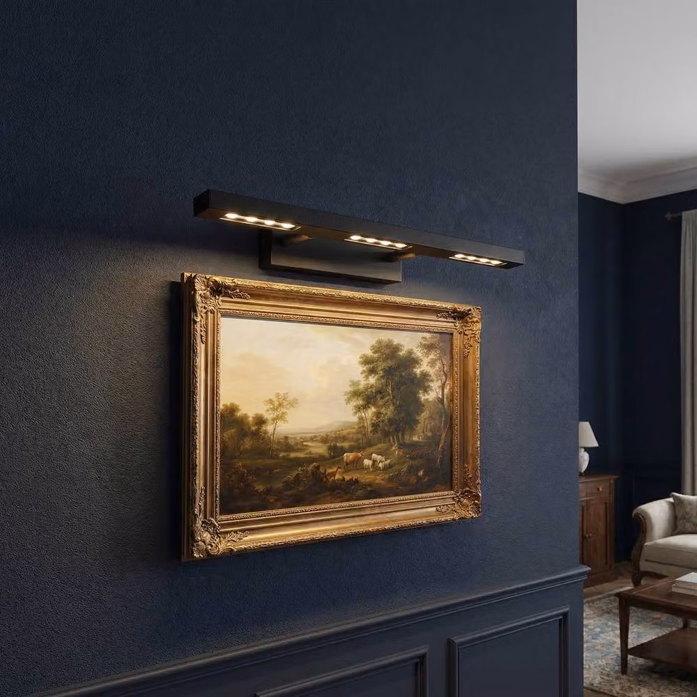Kairui Lighting Modern LED Wall Light with Three Warm White Lights, Black/Grey, W/D/H: 41 x 18 x 3 cm – 3