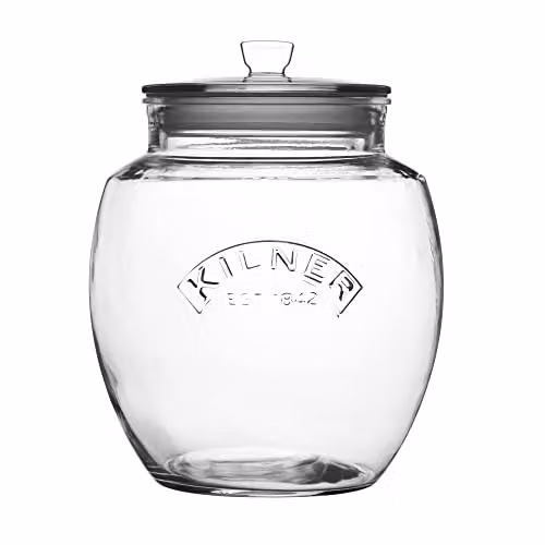 Kilner Universal Push-Top Lid Glass Jar, 4 l, Transparent – 1