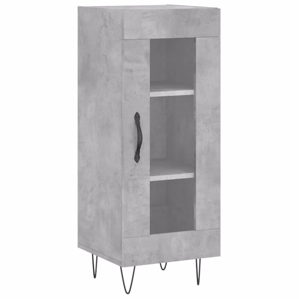 Berkfield Home Sideboard in Concrete Grey, W/D/H: 34.5 x 34.5 x 90 cm – 2