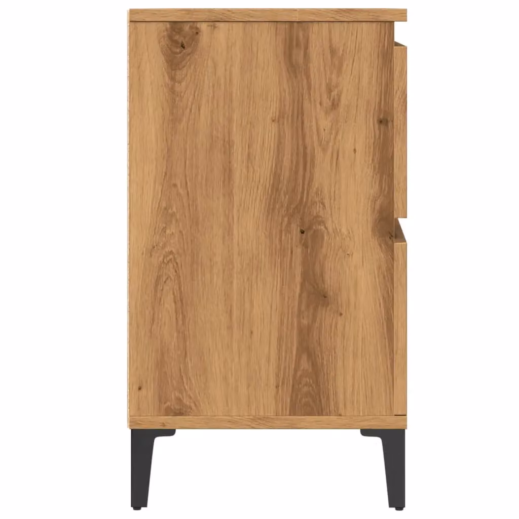 Berkfield Home Artisan Oak Sink Cabinet in Brown, W/D/H: 80 x 33 x 60 cm – 4