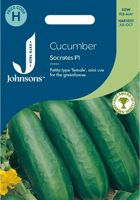 Johnsons Socrates F1 Cucumber Vegetable Seeds