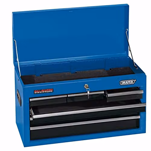 Draper Blue 6 Drawer Steel Tool Chest with Lockable Compartments