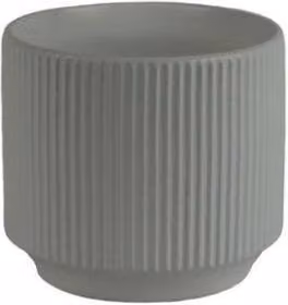 KDMD Hortus Tokyo Ceramic Tabletop Pot Set of 2 in White and Grey, W: 16 cm, D: 14 cm