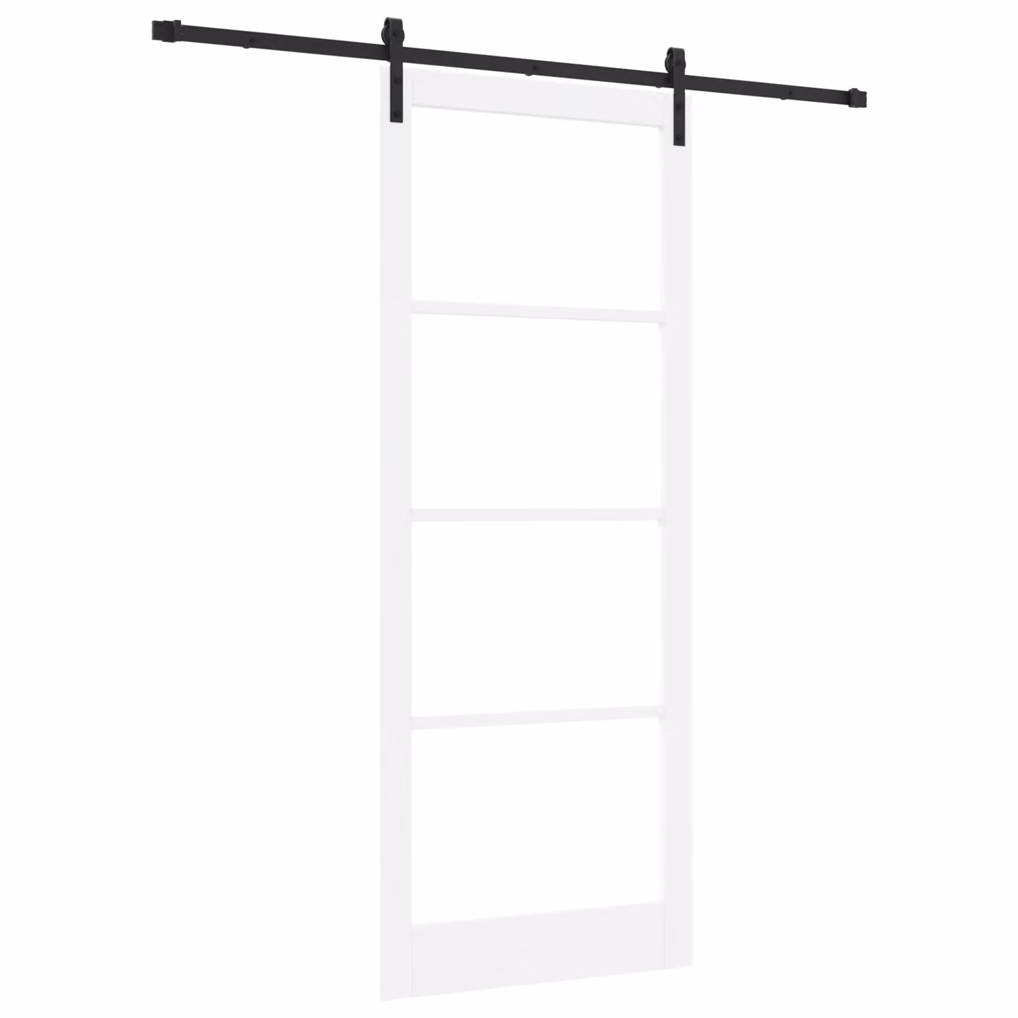 Berkfield Home Orkdal Sliding Door with Hardware Set in White, W: 93 cm, H: 232 cm – 2