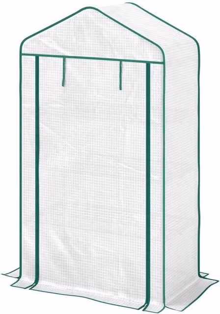Kelvenix Small White Plastic Greenhouse, W/D/H: 90 x 49 x 160 cm – 1