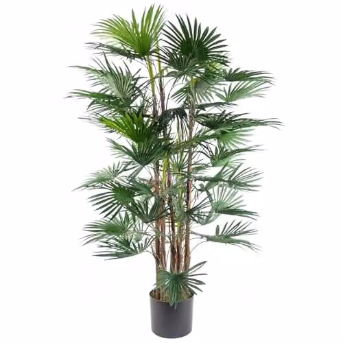 Botanik Green Artificial Palm Tree, H 120 x W 70 x D 70 cm – 1