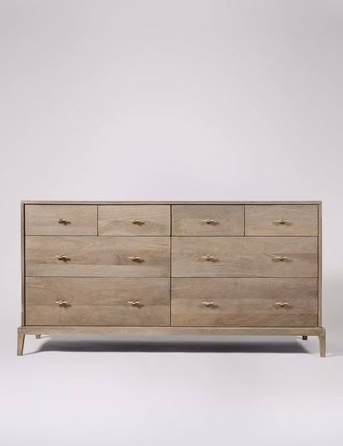 Swoon Verne 8 Drawer Mango Wood Chest in Light Brown