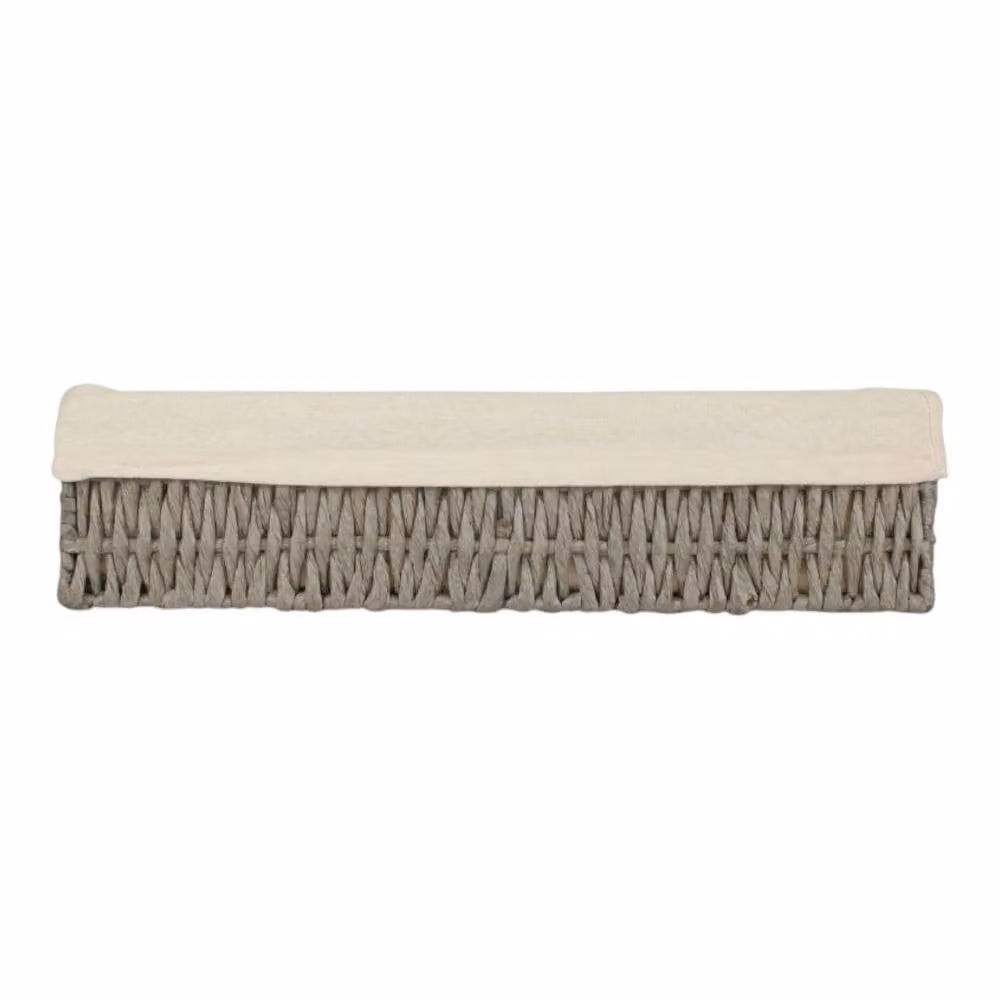 Red Hamper Straight Sided Open Weave Cotton Linen Paper Rope Trays in Grey, Size: XL – 2