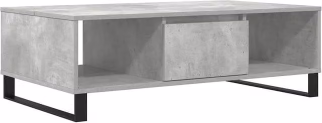 Berkfield Home Concrete Grey Industrial Coffee Table, W/D/H: 104 x 60 x 35 cm