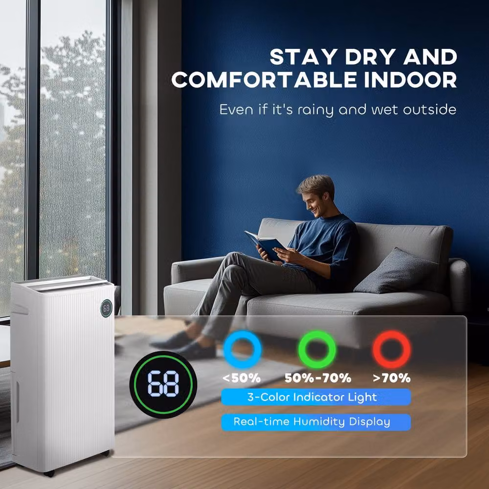 Rolipo 16L/Day Dehumidifier and Air Purifier with UVC, Ioniser, Sleep Mode and 24H Timer, White – 10