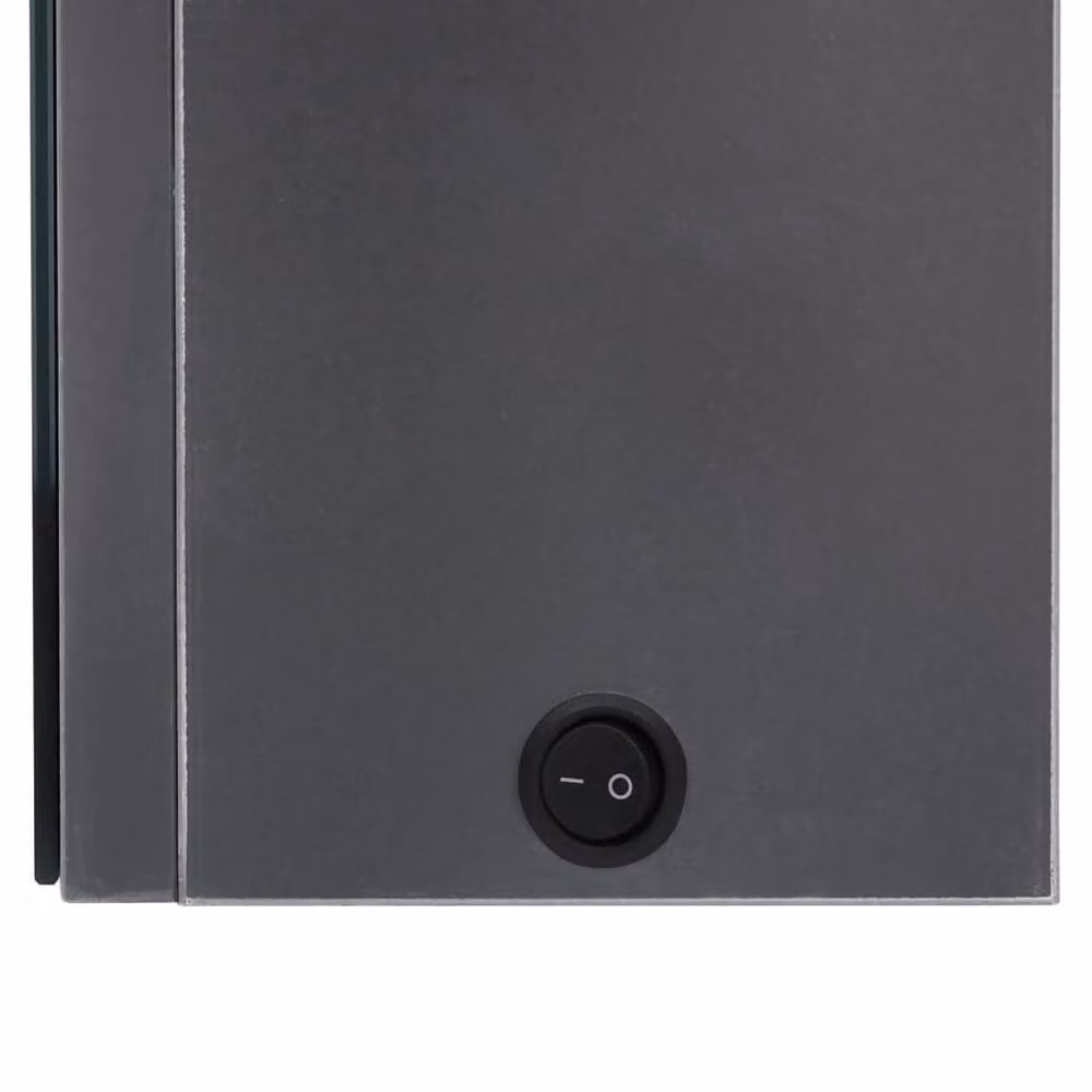 Berkfield Home LED Bathroom Mirror Cabinet in Glossy Grey, W/D/H: 62 x 14 x 60 cm – 4