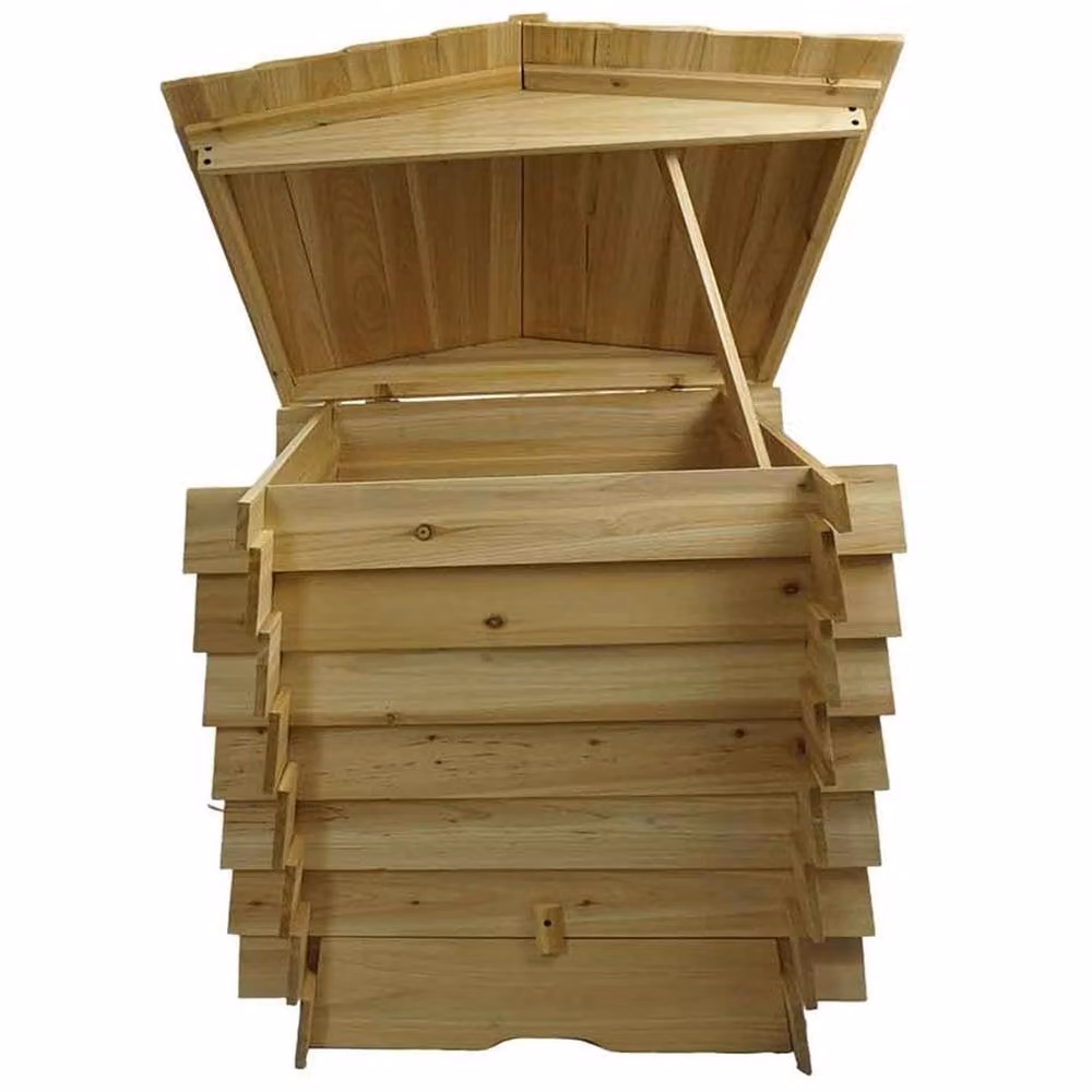 Havendro 300L Wooden Compost Bin in Natural Brown and Beige – 2
