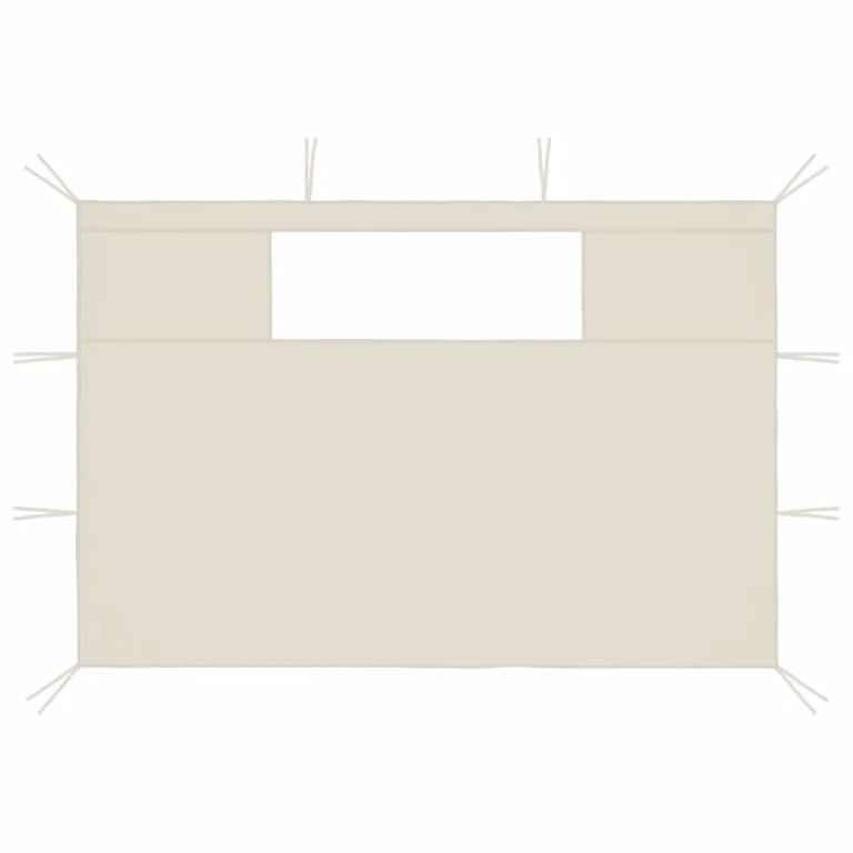 Berkfield Home Gazebo Sidewalls with Windows, 2 Piece Set, Beige, W: 410 cm, H: 210 cm