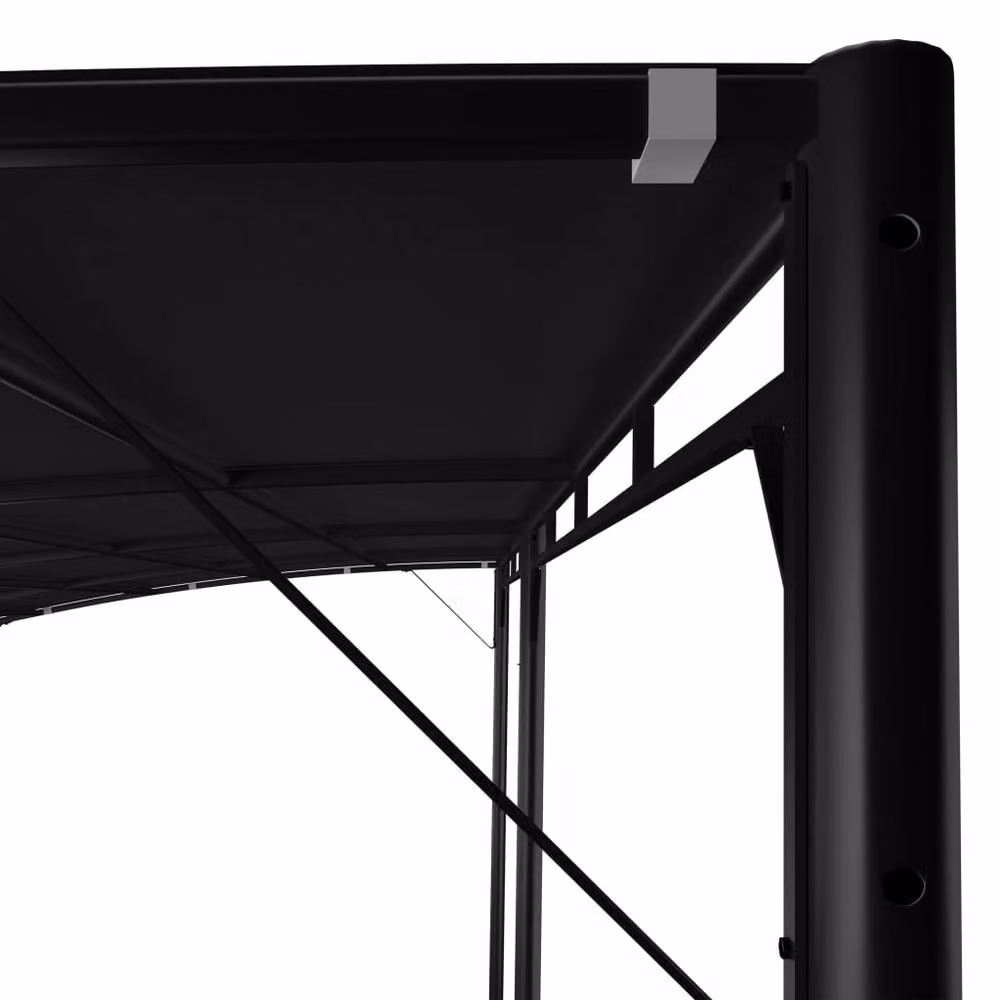 Berkfield Home Garden Sunshade Awning in Anthracite Black, W: 6 m, D: 3 m, H: 2.55 m – 3