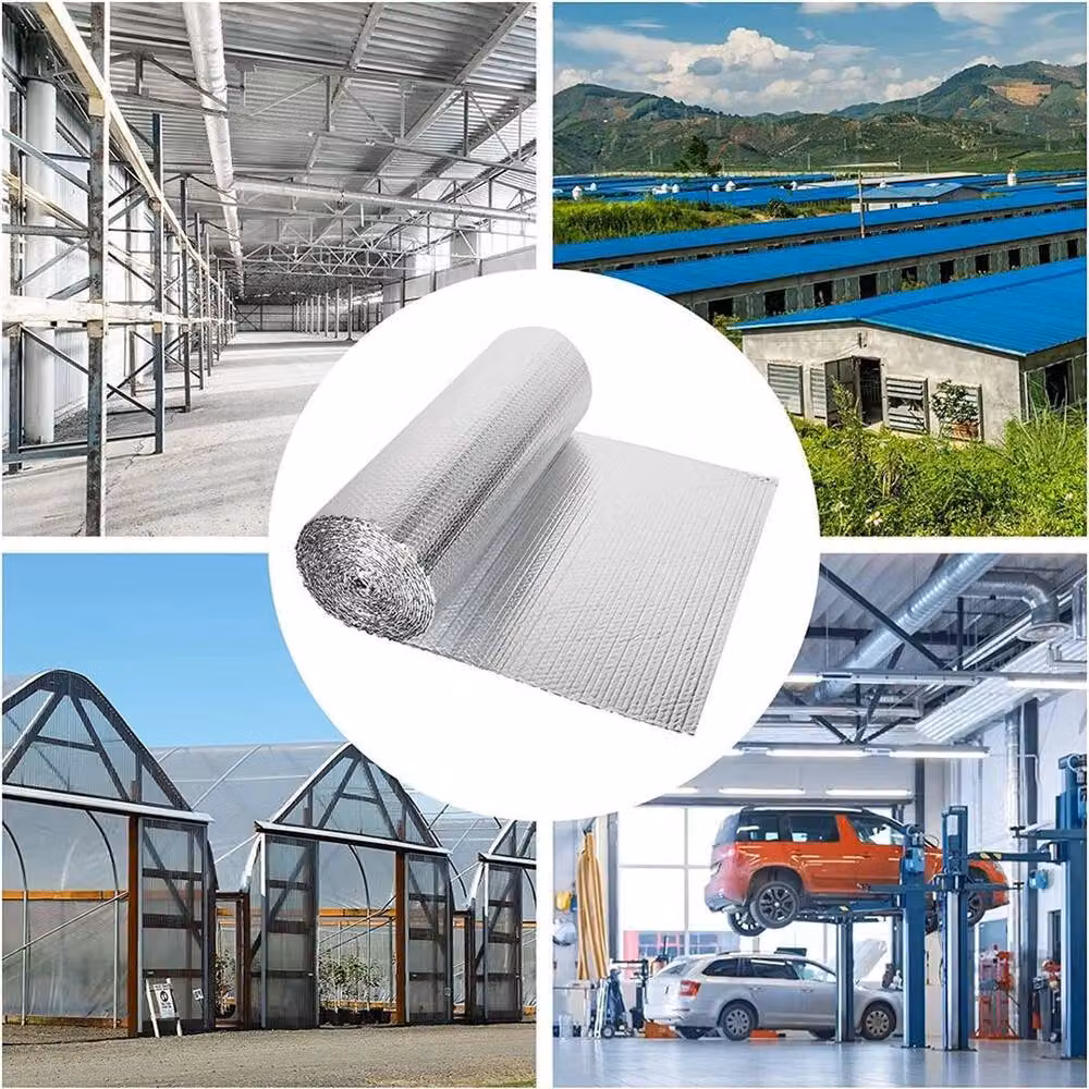 NESTLUNE Silver Reflective Double Sided Aluminium Foil Bubble Insulation, W: 41 cm, H: 840 cm, D: 0.3 cm – 4