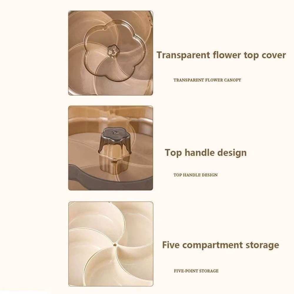 NESTLUNE Divided Serving Tray with Lid and 5 Compartments in Beige, W: 100 cm, D: 15 cm – 3