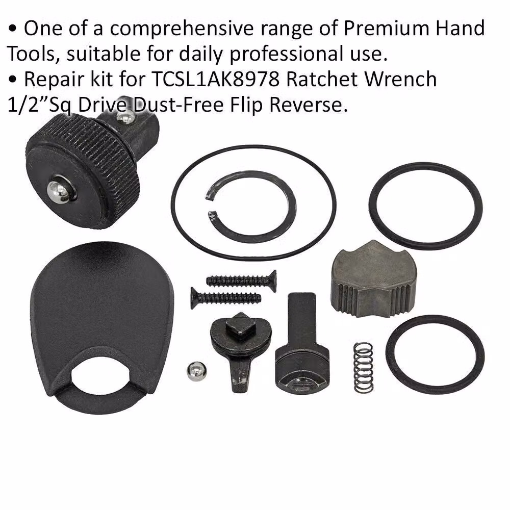 Loops 1/2 inch Sq Drive Repair Kit for ys02027 Dust-Free Ratchet Wrench, Multicolour/Black – 2