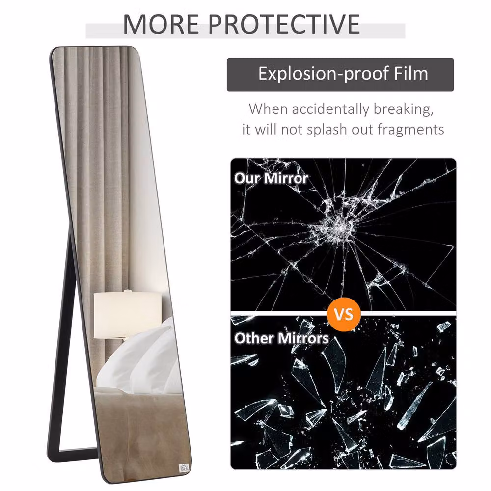 STILVORA Full Length Mirror, Black, H 160 cm x W 37 cm – 7