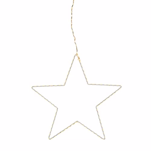 Lights4fun Set of 2 Outdoor Hanging Star Lights with 310 Warm White LEDs and Cluster Effect, White – 4