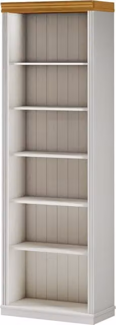 Dorel Anita Bookcase with 6 Adjustable Shelves in Pine Wood