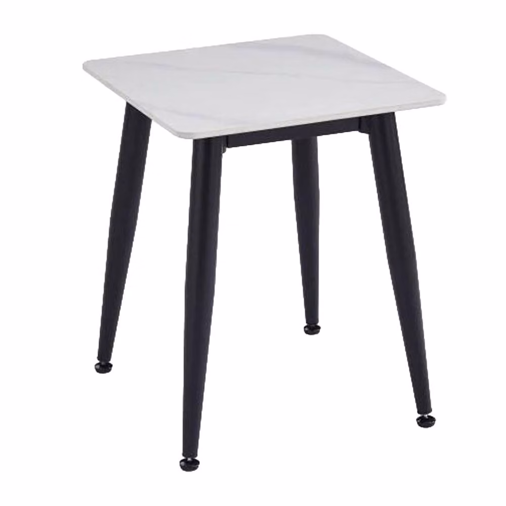 FWStyle Monaco White Sintered Stone Sofa End Lamp Table W/D/H: 45 x 45 x 56 cm – 2
