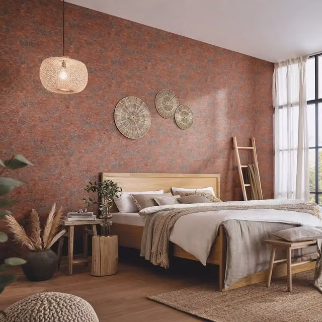 Erismann Industrial Sahara Urban Abstract Wallpaper in Bronze and Brown Copper