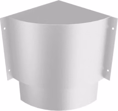 ARP Aluminium Round Swaged Numina Corner Hopper in White with 63mm PPC Finish