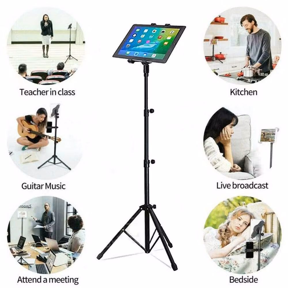 Kelvenix Adjustable Universal Tripod Tablet Stand in Black – 2