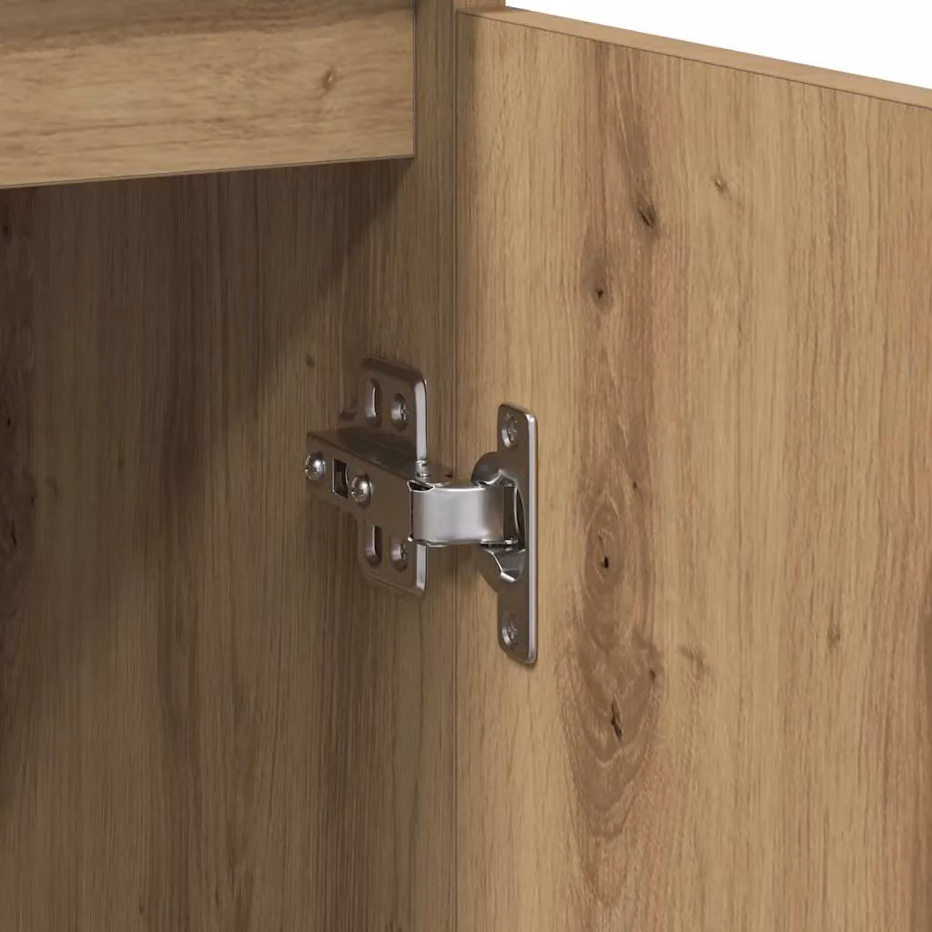 Berkfield Home Artisan Oak Sideboard in Brown, W: 57 cm, D: 34 cm, H: 76 cm – 3