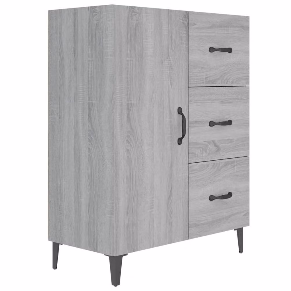 Berkfield Home Grey Sonoma Sideboard in Engineered Wood, W: 69.5 cm, D: 34 cm, H: 90 cm – 2