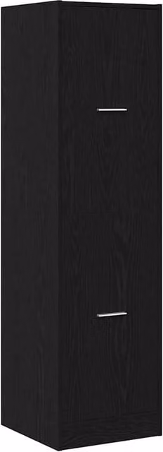 Berkfield Home Apothecary Cabinet in Black Oak, W/D/H: 40 x 41 x 144.5 cm