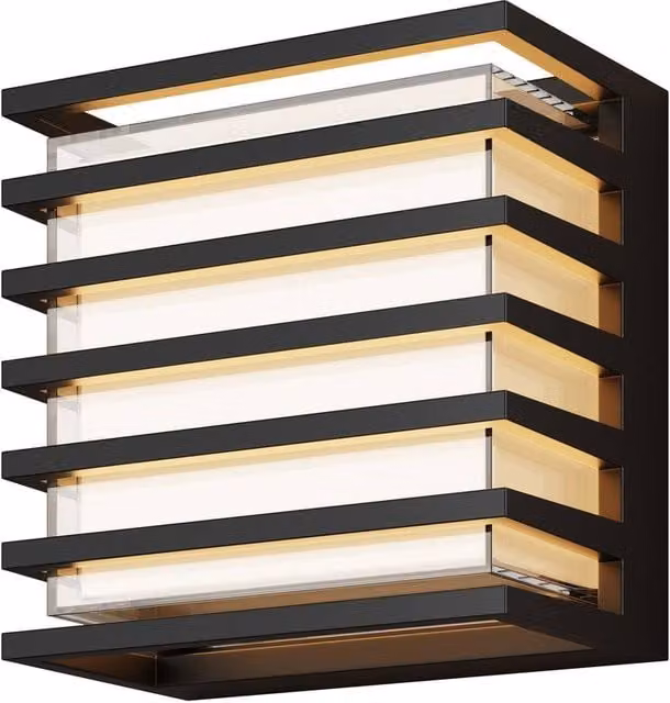 Netlighting Downing Street Modern Outdoor Wall Lamp in Black with 3000K Warm White LED and IP65 Rating – 1